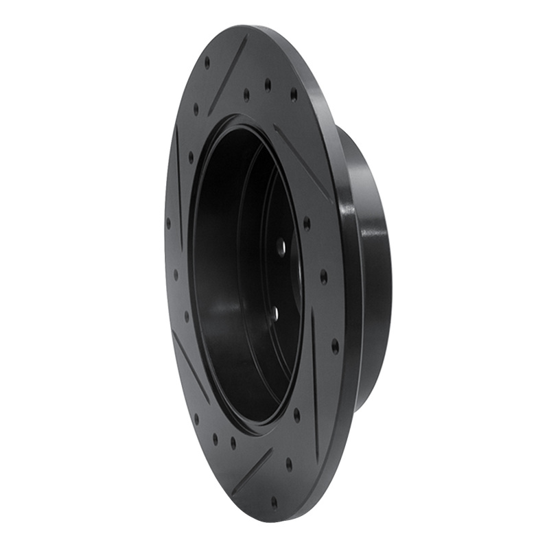 Hyundai Azera Brake Rotor (1) - Rear Right - R1 Concepts - Drilled & Slotted - Black - `05-`20